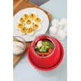 thumbnail image 4 of Euro Cuisine Electric Egg Cooker & Food Steamer with Auto Shut Off Red (MSCX26RD), 4 of 5