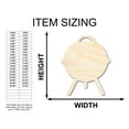 thumbnail image 2 of Unfinished Wood Charcoal Grill Shape - Craft - up to 46" DIY 14" / 3/4", 2 of 4