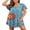 01-Mix Blue, variant on JWD Womens Nightgown Short Sleeves Sleepwear Soft Loose Sleepshirt Scoopneck Pleated Nightshirt Loungewear