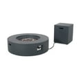 thumbnail image 2 of Circular 50K BTU Outdoor Gas Fire Pit Table with Tank Holder, Dark Grey, 2 of 7