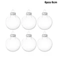 thumbnail image 3 of 6 bolas de plástico transparente para Navidad, adornos rellenables para árbol de Navidad, adornos colgantes para decoración del hogar, regalo de Navidad 2023, 3 of 5