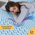 thumbnail image 4 of Colchoneta 5-Zone Memory Foam Queen Size Azul Claro Laila Comfort, 4 of 8