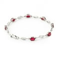 thumbnail image 3 of Galaxy Gold 14k Solid Gold Tennis Bracelet 4.21 ct Ruby Diamond - size 8.0, 3 of 7