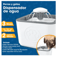 thumbnail image 5 of Bebedero Para Gatos Y Perros Ultra Silenciosa 2l Filtro Lab.G, Gris, 5 of 5