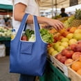 thumbnail image 6 of Eco Foldable Reusable Grocery Bags - Lightweight, Recycled & Reusable Shopping Bag - Waterproof Packable Tote, 6 of 6
