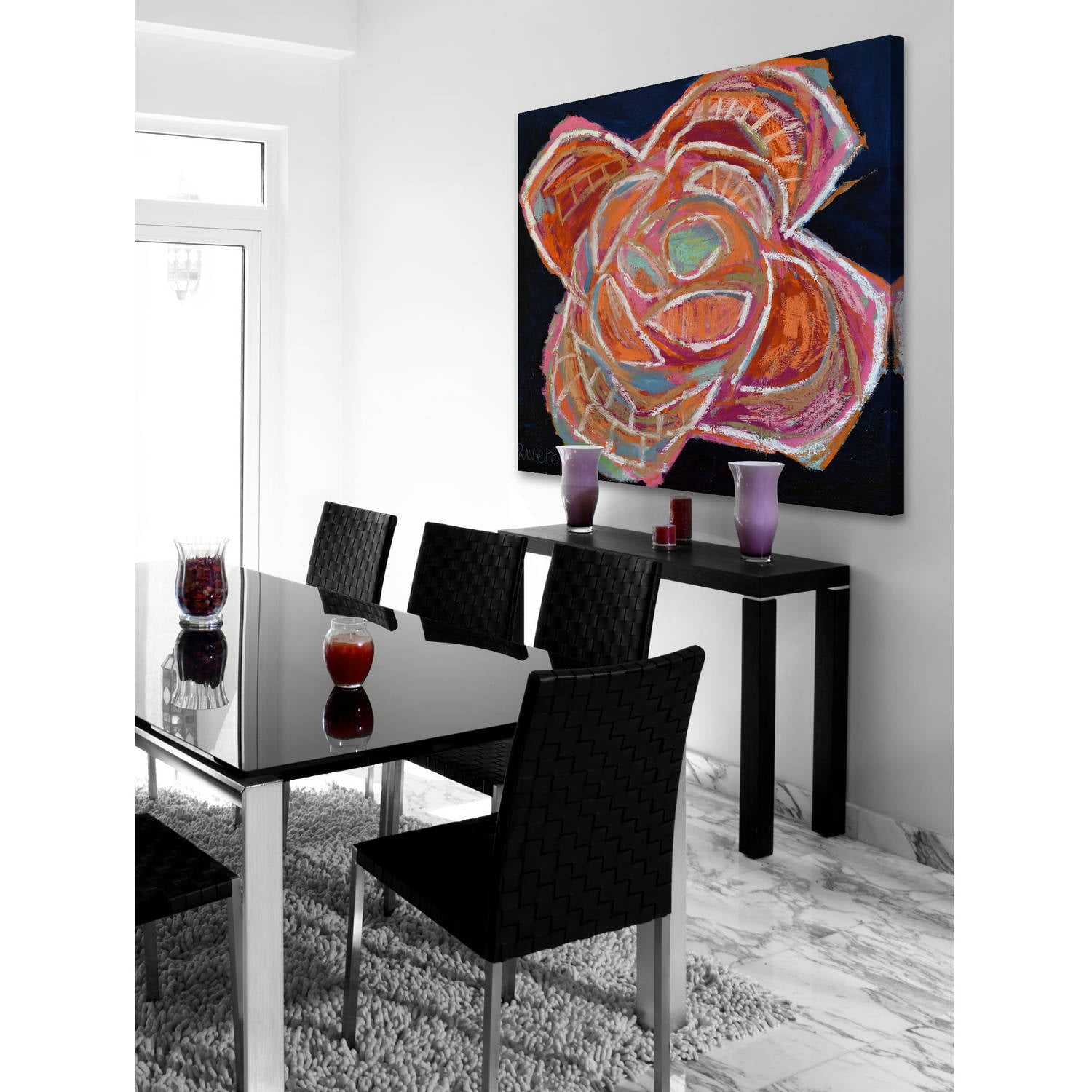 Marmont Hill "Colorful Magnolia II" by Michelle Rivera Painting Print on Wrapped Canvas