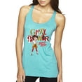 thumbnail image 1 of Wild Bobby Betty Boop Winking Girl Power Femenist Betty Boop Tri-Blend Racerback Tank Top, Tahiti Blue, Large, 1 of 5