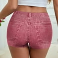 thumbnail image 6 of Weiqiqre Jean Shorts Womens High Waisted Summer Cotton Stretchy Casual Pull On Beach Elastic Waist Denim Shorts with Pockets, 6 of 8
