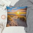 thumbnail image 2 of Chilfamy Sunset Beach Jigsaw Puzzle Pillow Covers Square Design Short Plush Indoor Outdoor Decoration 1PC 20x20in, 2 of 5