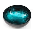 thumbnail image 1 of Cocobowl Splash cuenco decorativo de coco azul, pulido, 1 of 5