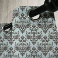 thumbnail image 2 of Ambesonne Damask Grommet Curtain Single Panel, Damask Shapes Motif, 50"x60", Teal Brown, 2 of 5