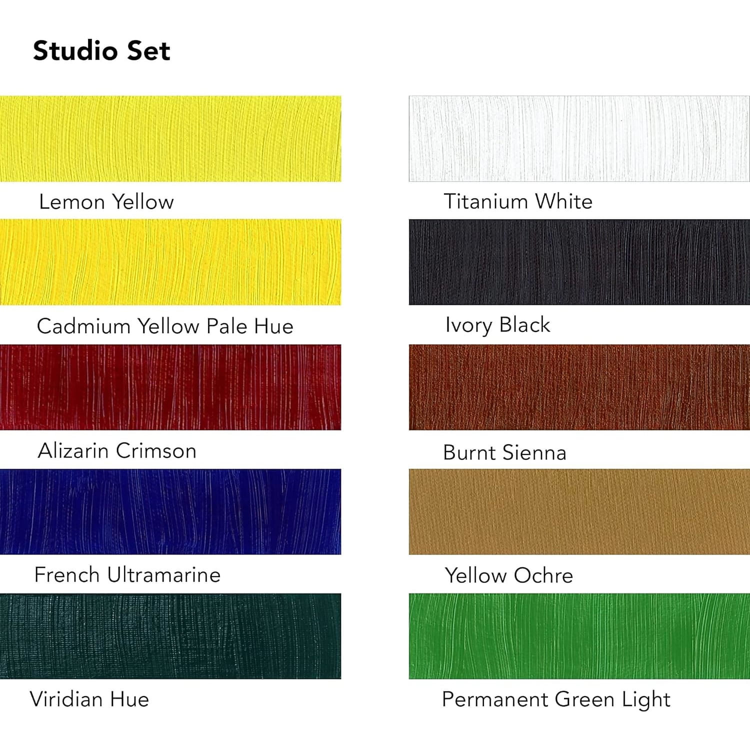 Daler-Rowney System3 Medium Body Acrylic Paints - Set of 10, Studio Colors, 37 ml
