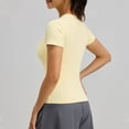 thumbnail image 3 of ZUKMRJPC Women Workout Shirts Short Sleeve Crewneck Athletic Compression Tops Stretchy Slim Fitted Gym Baselayer Yoga Running T-Shirts, 3 of 4