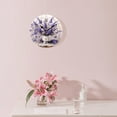 thumbnail image 3 of 12 Inch Wall Clock Battery Operated Silent Clock Decorative for Office, Kitchen, Outdoor, Living Room，Lavender Flowers Bouquet at Old Wooden Beautiful, 3 of 5