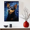 thumbnail image 3 of Portuguese Podengo Pequeno Art Starry Night Canvas Print of Van Gogh Oil Paintings Reproduction Modern Canvas Print Artwork Abstract Landscape Pictures, 3 of 4
