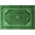 thumbnail image 1 of Ahgly Company Indoor Rectangle Medallion Emerald Green Traditional Area Rugs, 8' x 12', 1 of 4