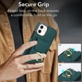 thumbnail image 3 of Allytechgroup iPhone X/ XS Case with Wallet, Ring Holder Stand Cards Slots Cash Pocket Drop Protection Retro Leather Case for Girls Women for Apple iPhone X/ XS, Green, 3 of 8