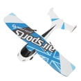 thumbnail image 2 of Avión de juguete para principiantes y adultos con luces LED, baterías duales, avión de control remoto de plástico azul, planeador RC EPP de 2,4 GHz, 2 of 8