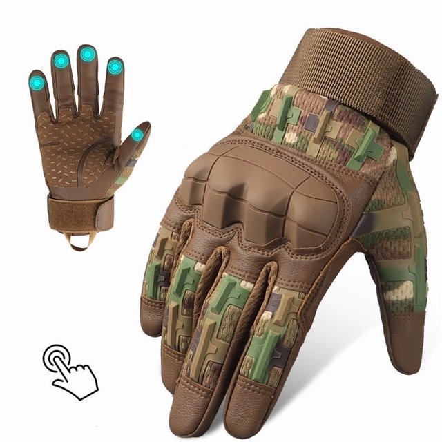 RKSTN A chopper Rubber Guard Gloves For Men Touchscreen Motorcycle Hunting Outdoor