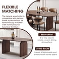 thumbnail image 5 of UHOMEPRO Oval Dining Table, Modern Single Kitchen Table with Double-Column Design, Wood Dining Room Table for Dining Room, Kitchen, Living Room, Brown, 5 of 9