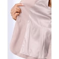 thumbnail image 5 of INSPIRE CHIC Business Suit for Women's 2 Piece Collarless Matching Set Work Outfit Blazer and Pants Sets L Pink Beige, 5 of 6