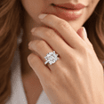 thumbnail image 6 of KEEVA JEWELS 3.00 Carat Round Moissanite Solitaire Engagement Ring for Women Made in Rose Gold Plated Silver Size 8.5, 6 of 8