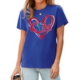thumbnail image 3 of Camiseta de béisbol Talovee para mujer Game Day, azul, talla XL, 3 of 4