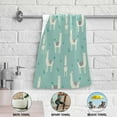 thumbnail image 6 of Cute Llama Hand Towels Alpaca Towel 2-Pieses Set Cute Animals Small Bath Towels Soft Guest Face Towel Bathroom Decorations Thin Kitchen Tea Dish Towels 14x28 in, 6 of 7