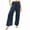 Navy, variant on THDHVS Girls Pants Kids Cotton Linen Casual High Waist Wide-Leg Long Pant Loose Trousers with Pocket 4-14 Years