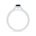 thumbnail image 2 of ANGARA Natural Pear-Shaped Sapphire Halo Engagement Ring in 14K White Gold for Women (Size-7x5mm) | September Birthstone, Birthday, Anniversary, Jewelry Gift for Women | Natural Blue Sapphire Ring, 2 of 11