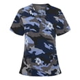thumbnail image 1 of Hauts à Manches Courtes pour Femmes à Col en V Blouse T-shirt d'Uniforme de Travail pour Femmes, 1 of 3
