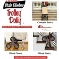 thumbnail image 3 of dbest products Stair Climber Trolley Dolly with Laundry Hamper, Beige, 3 of 6