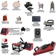 thumbnail image 2 of Combo 13 En 1 EV Technologies plancha sublimacion color roja con impresora y 150 articulos, 2 of 8