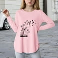 thumbnail image 2 of Zshosam Teens Tops Tees Girls Girls Print Long Sleeve Shirt Trendy Graphic Tee Winter Cute Shirt Kids Crewneck Tshirt Girls Tops Girls Clothes Size 11T 12T,(Pink 11-12 Years), 2 of 4
