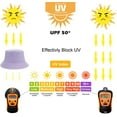 thumbnail image 6 of Manunclaims Solid Color Bucket Hat for Women Men, Foldable Cotton Summer Sun Beach Fishing Cap UPF 50+, 6 of 8