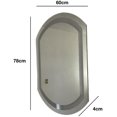thumbnail image 3 of Espejo led encendido touch ovalado para baño medidas 78 x 60 cm ARD ARDE02, 3 of 3