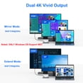thumbnail image 3 of Adaptador USB C a HDMI dual, estación de acoplamiento 7 en 1 para Dell XPS, 3 of 7