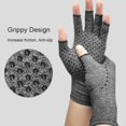 thumbnail image 3 of Fingerless Compression Gloves, 1 Pair Gray Grey-FQ- Gray S Grey, 3 of 6