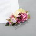 thumbnail image 5 of XASZHN Flower Hair Side Combs Slide Clips Floral Bows Hairpins Set Purple_003 One Size, 5 of 5