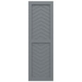 thumbnail image 5 of Ekena Millwork 18"W x 29"H True Fit PVC Two Panel Chevron Modern Style Fixed Mount Shutters, Ocean Swell (Per Pair - Hardware Not Included), 5 of 9