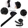 thumbnail image 6 of KGJQ Satin Non-Slip Imitation Silk Sleep Cap with Tie Band, Black, 6 of 8