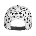 thumbnail image 4 of Baseball Cap, white soccer balls football Trucker Hats Women Dad Hat for Workouts - Baseball hat Adjustable Size, 4 of 7