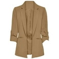 thumbnail image 2 of NJDVHB Manteaux d'Automne et d'Hiver pour Femmes, Trench-Coat pour Femmes, Veste Matelassée pour Femmes, Veste Décontractée à Manches Longues et Col Rabattu, Kaki, G, 2 of 4