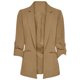 thumbnail image 1 of Chaqueta y abrigo informal de manga larga sin capucha para mujer, con bolsillos sólidos, cuello vuelto, sin capucha, blusa, prendas de vestir exteriores sin capucha, tops de poliéster para mujer, 1 of 3
