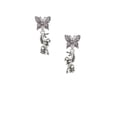 thumbnail image 2 of Delight Jewelry Silvertone Unicorn Silvertone Antiqued Butterfly Post Earrings, 2 of 4