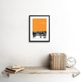 thumbnail image 2 of Inverleith Edinburgh Scotland Scottish Landmark Orange Framed Art Print, 2 of 5
