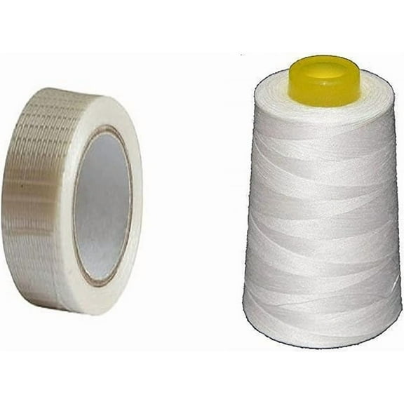 REINDEER Cricket Bat Handle Protection Kit: Nylon Thread & 1-Inch Fiber Repair Tape Roll