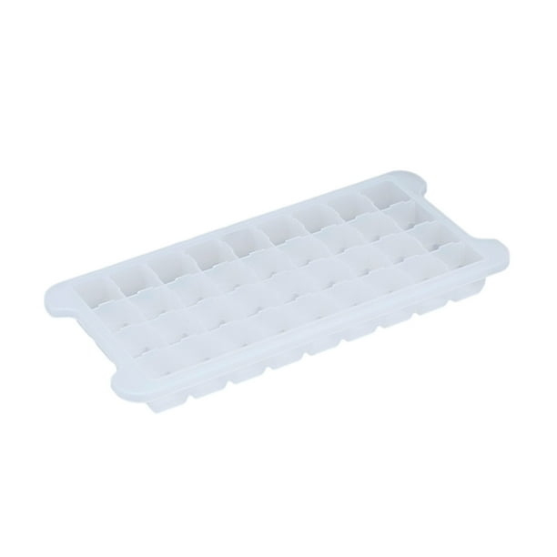 Yhmxh Utensilios de cocina Compartimento de hielo multifuncional, bandeja para cubitos de hielo con tapa, bandeja para 36 cubitos de hielo, gran capacidad, fácil de prensar, apto para congeladores.
