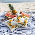 thumbnail image 5 of Outdoor Pillow Cover Orange Rose Set of 2 Waterproof Throw Pillowcases Watercolor Wreath Decorative Patio Furniture Pillows for Couch Garden Indoor & Outdoor Use, 5 of 9