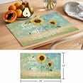 thumbnail image 6 of Sunflowers Placemats Set of 12 Modern Bee You Are My Sunshine Green Place Mats Indoor Wipeable Table Mats Washable Cloth Dining Table Placemats for Kitchen Holiday Party Home Decor 13x19 Inch, 6 of 9
